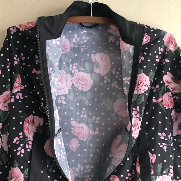 Z by Zella Girls Floral Woven Windbreaker Jacket L - Picture 6 of 14